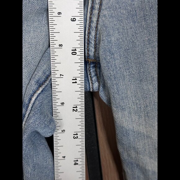 Pilcro Jeans 29 Womens Blue Relaxed Straight Frayed High Rise Distressed - Picture 4 of 10